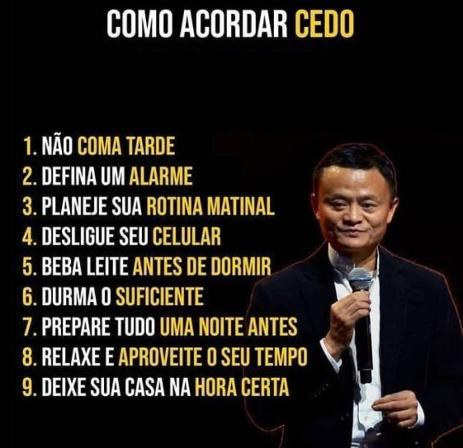 Lista com 9 dicas práticas para acordar cedo, incluindo hábitos noturnos e preparação matinal.
